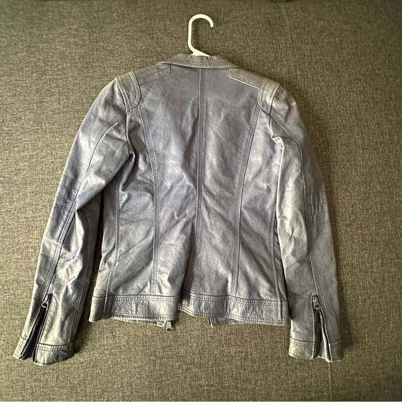 Italian leather jacket-worn once. Bought in Florence, Italy. - Picture 4 of 4